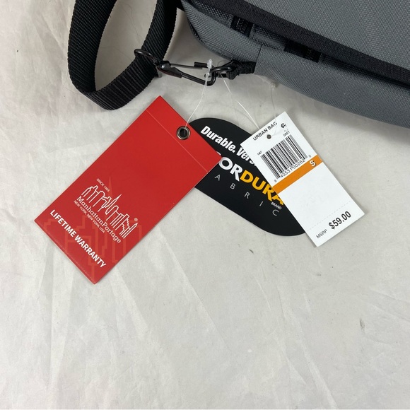 Manhattan Portage Urban Bag Gray Shoulder Crossbody Bag 9” x 10” x 2” NWT - Picture 5 of 14